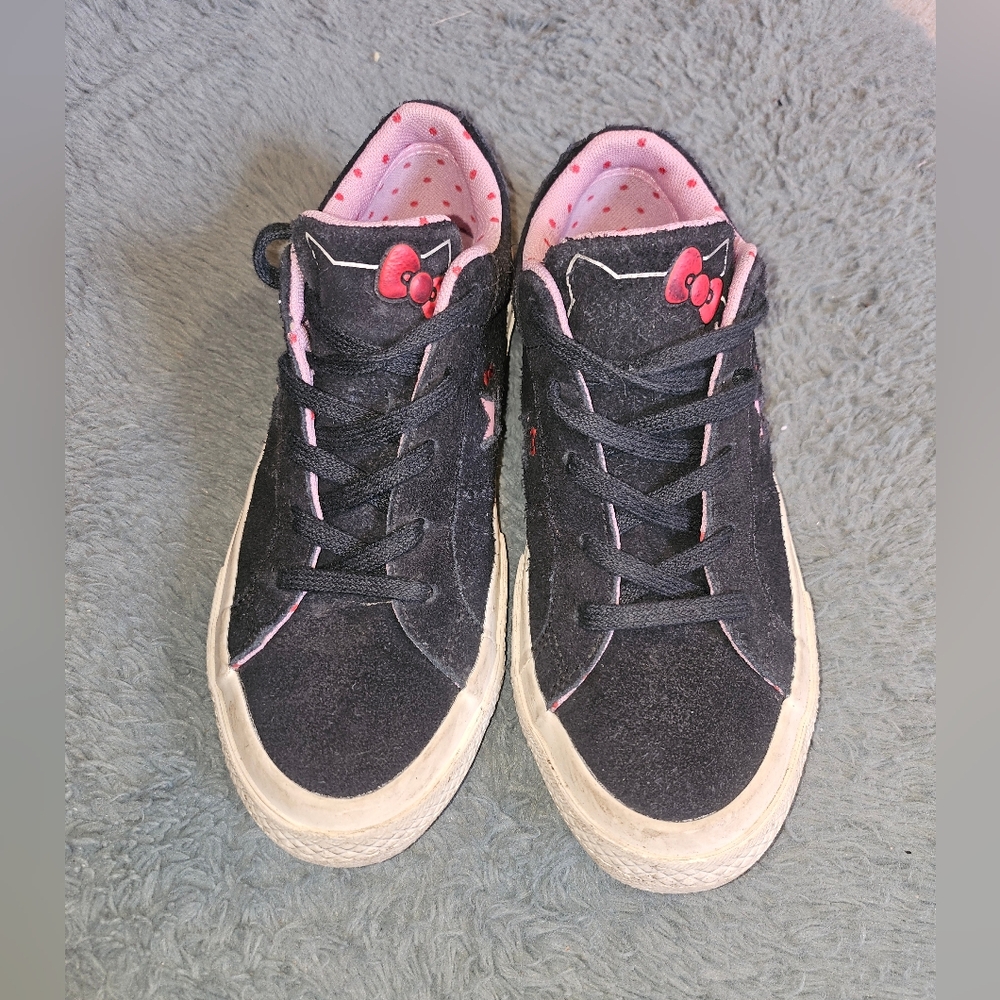 Hello Kitty Kids Black and Pink Sneakers